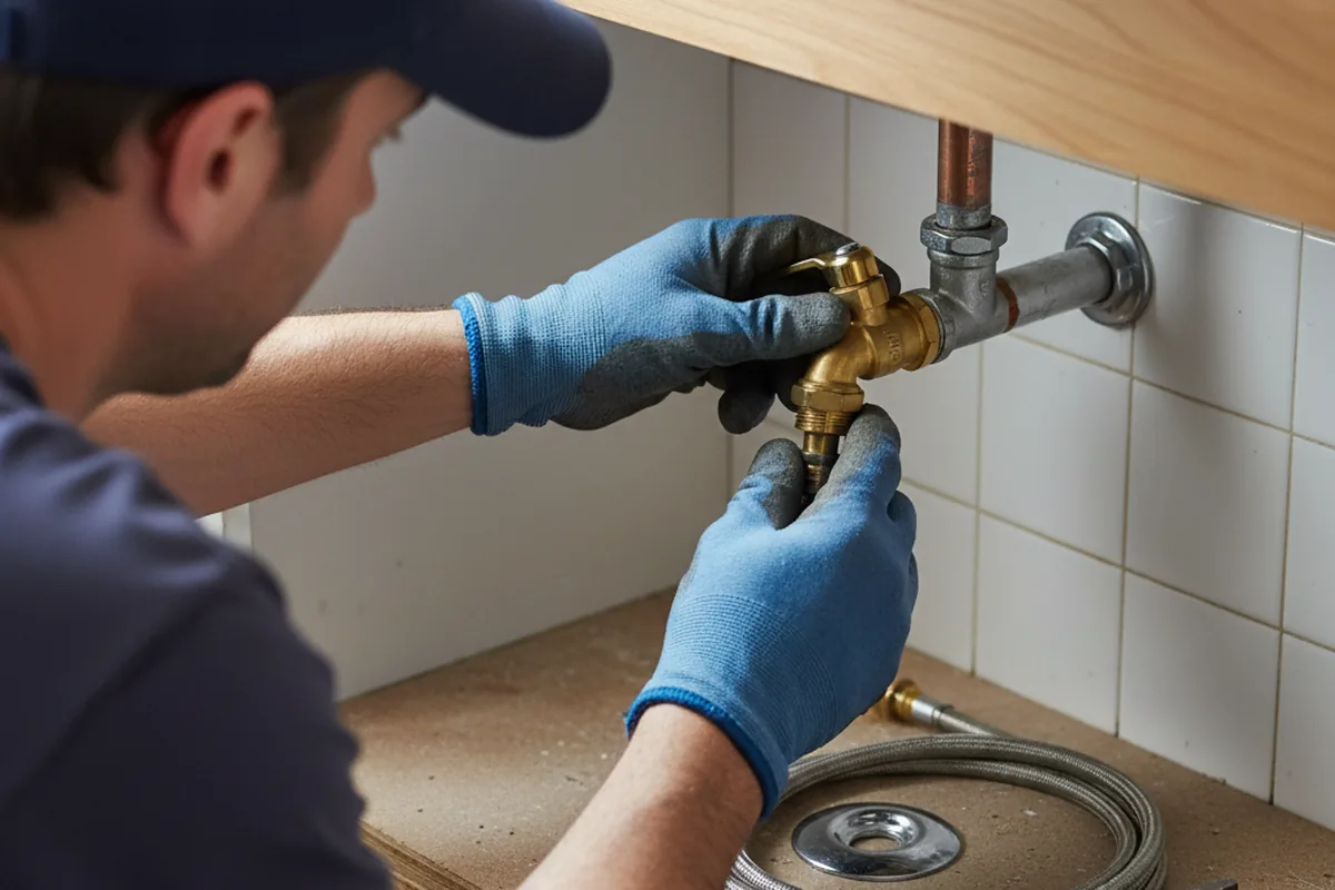 Shutoff valve and fitting work during Emergency Plumbing in Jenison